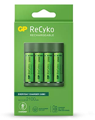 Chargeur Piles AA/AAA avec 4 Piles AA Charge USB