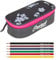 Elephant Mäppchen Mädchen Etui Federtasche Mäppchenbox groß Pennal Schülermäppchen Pencil case Box Large 12800 + 6 Stifte (Grey Flower (Grau/Pink Zip))