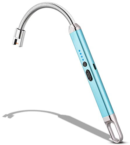 MEIRUBY Lighter Electric Lighter Candle Lighter Rechargeable USB Lighter Arc Lighters for Candle Camping BBQ (Blue)