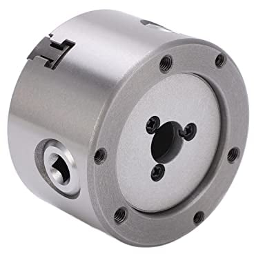 Mandrino per Tornio in Metallo a Foro Passante Grande - Autocentrante a 3 Griffe, Diametro 80 mm per Fresatrice CNC e Lavorazione del Legno