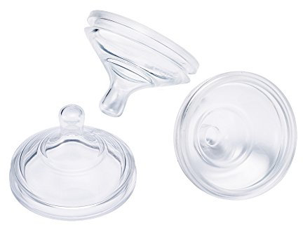 Boon Nursh Silicone Baby Bottle Nipples - Bottle Nipples for Boon Nursh Baby Bottles - Baby Bottle-Feeding Supplies - Extra Slow Flow Baby Bottle Nipples - 3 Count