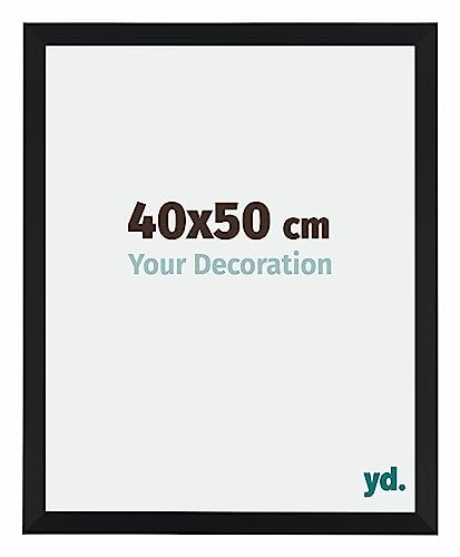 yd. Your Decoration - Cadre 40x50 cm - Cadres Photo en MDF Avec Verre acrylique - Anti-Reflet - Noir Mat - Cadre Decoration Murale - Catania
