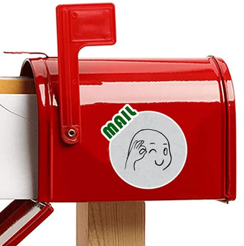 Beauty Gift OK Gesten Netter Wink Schwarzes Gesicht Aufkleber Briefkastenaufkleber Kleber