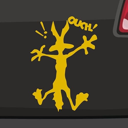 Autsch Koyote Aufkleber 6 Größen 21 Farben- Ouch Cartoon Comic Lustig Roadrunner