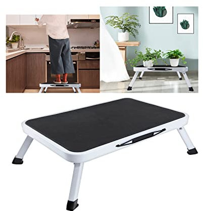 Escabeau de camping pliable 1 marche 30 cm Grande échelle de camping Pliable Antidérapant Jusqu'à 150 kg