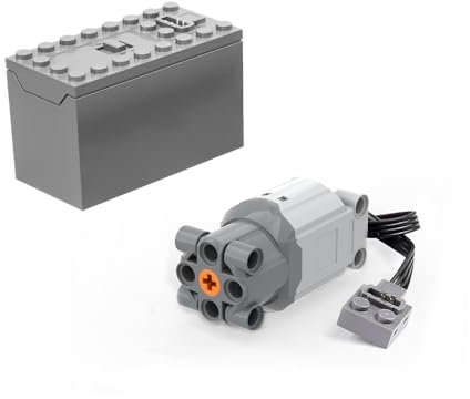 XGREPACK L-Motor 88003 Power Functions AAA Battery Box 88000 Building Blocks Applies for Lego 10257 10261 10247 10303 (Set 1)