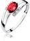 Damen Ring 585 14k Gold Weißgold echt Rubin Edelstein Diamanten Brillanten