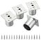 IGNPION 4Pcs 2 Adjustable Furniture Feet,Aluminum Alloy Sofa Furniture Cabinet Riser DIY Furniture Replacement Legs for TV Cabinet Ottoman Sofa Monitor Stand, Silver