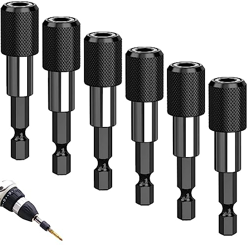 6 Stück Schnellwechsel-Bithalter set1/4 Sechskantschaft Magnetische Bithalter, Impact Schwenkbarer Bithalter, Bithalter Magnetischfür Elektrische Bohrmaschine Schlagschrauber Schraubendreher