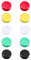 iLamdeetek 10Pcs DECORATIVE_MAGNET, Round Fridge Magnets, Strong Refrigerator Magnets, Colorful Small Magnets for Whiteboard, Office, Notice Boards, School, Postcard (5 colors)