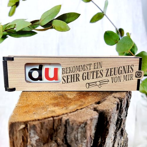 Lehrer Geschenk - Schokoriegel Geschenkbox inkl. Duplo - Du bekommst ein sehr gutes Zeugnis von mir - Lehrer Kann Jeder, Schule, Referendariat Geschenk, Lehrer Geschenke, Lehrer Geschenk Lustig