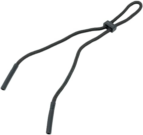 Velites Verstellbare Sport-Brillenschnur, Einfach, Verlust-sicher, Schwarz