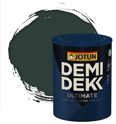 Jotun - Peinture Bois, Lasure Opaque pour Extérieur et Intérieur Satinée - DEMI DEKK CLEAN TECH - RAL 6012 - Vert Noir - 0,75L