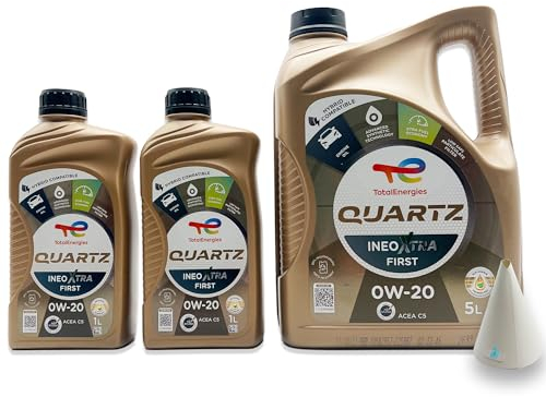 7 L Total Quartz Ineo Xtra First 0W-20 | kompatibel mit Opel/Vauxhall OV 040 1547 - A20 | PSA B71 2010 | Motoröl | Motorenöl | mit Trichter | weitere Empfehlungen siehe Artikelbeschreibung