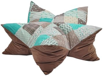 Aumüller Sternenkissen Patchwork Grün - 85 cm - Liegekissen für Hunde und Katzen