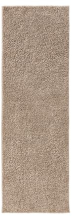 benuta Basic Hochflorteppich Soho - beige 80x250 cm - Kuschelig Weicher Teppich im Minimalistischen Look - Pflegeleicht - Fußbodenheizung Geeignet