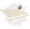 DELUKE® Markisenbespannung Markisenstoff Wasserabweisend Reißfest | Creme, für 600x350cm Rahmen | Markise mit Volant Markisen Ersatzstoff Markisentuch Sonnenschutz Markisenzubehör