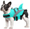 Oslueidy Giubbotto di Salvataggio del Cane Alta Flotation Shark Dog Salvagente Galleggia Cappotto Riflettente Pet Gilet di sicurezza Costumi da bagno Dog Life Vest (Blu, XL)