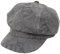 Perfeclan lässige Ballonmütze für Damen, Schirmmütze Kappe Barett Maler Mütz Bakerboy Schiebermütze Newsboy Cap Cabbie-Mütze, Elastischer Rückseite, mit Schirm Frühling-Sommer, grau