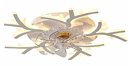 Leise Ventilator lampe Geweihförmige Deckenventilatoren mit Licht Moderne 3-farbige dimmbare 6-stufige Deckenventilatoren Lampe W/Fernbedienung for Schlafzimmer Wohnzimmer Küche Hotel Restaurant ( Col
