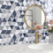 Livelynine Piastrelle Adesive Cucina 30x30 Esagono Piastrelle Adesive Bagno 3D Blu Bianco Lavabile Paraschizzi Cucina Adesivo Muro Geometrica Blu Navy Mattonelle Adesive Cucina Camino, 4 Piastrelle
