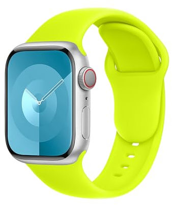 DONEGANI C1 für Apple Watch Armband Ultra 2 Se 40mm 44mm 46mm 42mm 45mm 41mm 38mm 49mm Series 10 9 8 7 6 5 4 3 Original Damen Herren Sport Silikon Fluoreszierendes Gelb