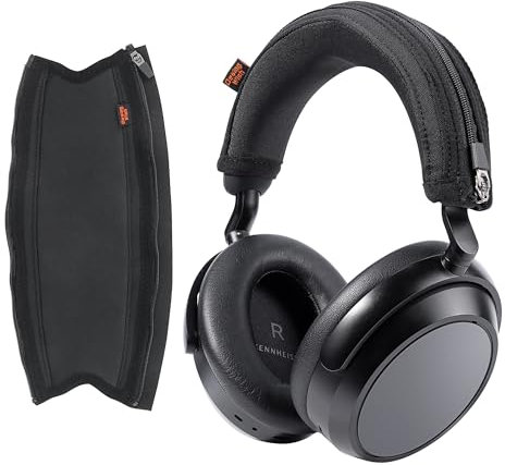 Desing Wish Momentum 4 Protective Headband Cover Compatible with Sennheiser Momentum 4 Headphone Thicker Sports Fabric Replacement Headband Cushion Pad Cover Headphone Headband Protector (Black)