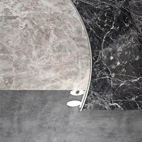 Raouoae Biegbares Abschlussprofil L-Form Treppenkantenprofil Aluminium Eloxiert 125cm 2 Stück Flexibel Fliesenschiene Ideale Lösung Für Übergänge(Silber)