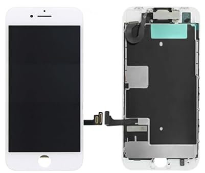 Ersatz LCD Display original Pulled Bildschirm + Touchscreen kompatibel mit iPhone 8 / SE 2020 Screen Digitizer Glass Displayglas inkl Front Kamera Sensor, Ohrlautsprecher + Montageplatte, weiss