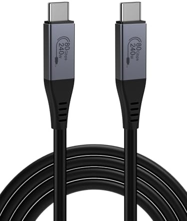CableCreation USB 4 Kabel 1,5m, 80 GBit/s, 120 GBit/s Bandbreite, 8K 60Hz Display, 240W Laden [USB-IF zertifiziert] Kompatibel mit Thunderbolt 5, Thunderbolt 4/3, USB4, SSD, MacBook M4 Pro, Dock, eGPU