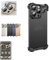 Alloy Armor Case for iPhone 16/15/14/13/12 Pro Max, 2025 New Minimalist Protective Shock Absorption Aerospace Grade Aluminum Shells, Elastomer Inlays Easy Fit (12PRO,Black)