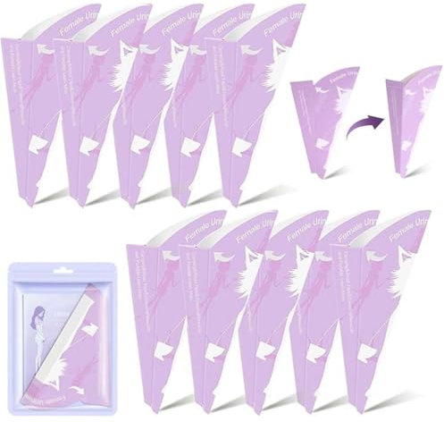 SULIUDAJI 20 Piezas Urinario Portatil Mujer, Urinario Femenino Desechable, Embudo De Papel Para Orinar De Pie Mujer Plegable Orinal Mujer Para Viaje Camping Senderismo Y Actividades Al Aire