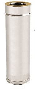 Tuyau isolé en acier inoxydable à double paroi - 100 cm - Diamètre intérieur 150 / est. 200 mm