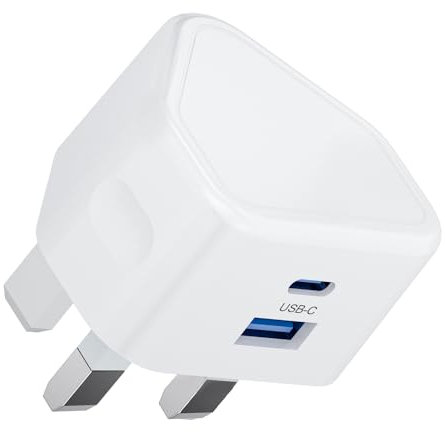 USB C Plug, 20W USB C Charger for iPhone - Fast Charging USBC Power Adapter Type C Mains Charge for i Phone Apple 16/16 Plus/16 Pro/16 Pro Max/15/14/13/12/11 Series, XR/XS/SE/8/7/6 Plus, and for iPad