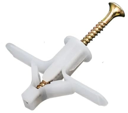 Spreizdübel aus Kunststoff, Nylon, flach, for Hohlziegel, Holz, Gipskarton, Hohlwand, Trockenbau, Anker, Kunststoffdübel(WHITE)