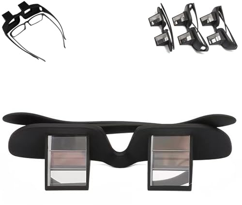 Explcior Prismen-Lesebrille, Lazy Glasses 90°-Liege-Prismenbrille Horizontale Bett-Lesebrille High Definition for Lesen, Fernsehen, Telefonieren(S)