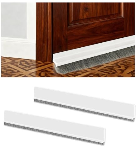2 Pcs Door Brush Strip Door Draft Excluder Strip Door Seal Strips Draft Excluder for Doors 5.2cm x 100cm