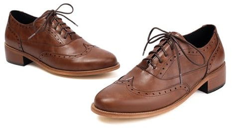 Lederschuhe Damen Business Vintage Schuhe Pumps Anzugschuhe Elegant Schnürschuhe Derby Mit Absatz