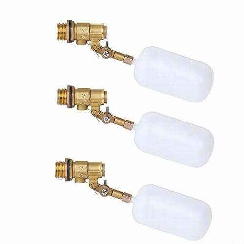 3 Stück 1/2 Schwimmerventil, Kunststoff Einstellbares automatisches Wasserstandsregelventil, Automatische Füllen Feed Luftbefeuchter Wassertank, Wasser Kugelhahn, Teich Float Ersatzventil