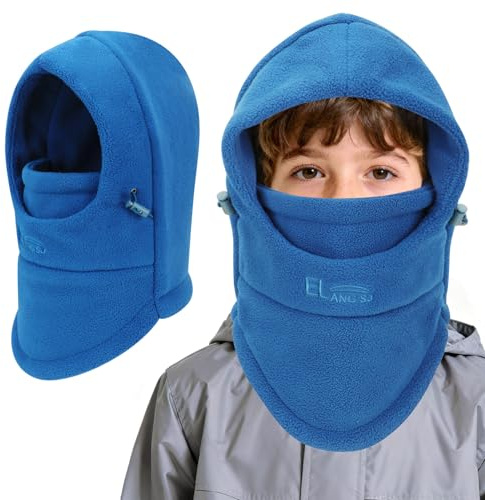 VGMANNTA Cagoule Enfant d'hiver Thermique Polaire Cache Cou Enfant 4-9 Ans Masque Ski Cagoule Chaude Convient sous Les Casques pour Garçons Filles en Hiver pour Le Ski La Course Le Vélo-N
