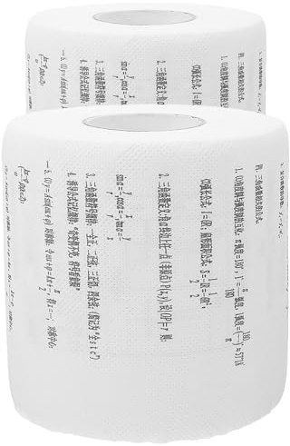 LOLIPPYY Lustiges Toilettenpapier Mathematische Formeln 2 Rollen Bedruckt Soft Klopapier Partydeko Geschenk Badezimmer