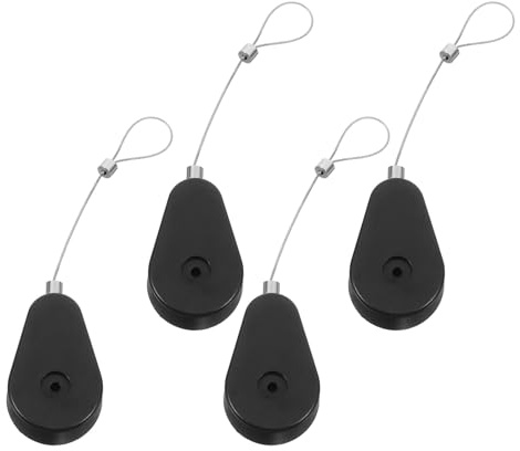 BAZEITFLOW 4pcs Retractable Theft Junction Box for Laptop Tv Remote Security Wire Cable Lock for Garage Office Use