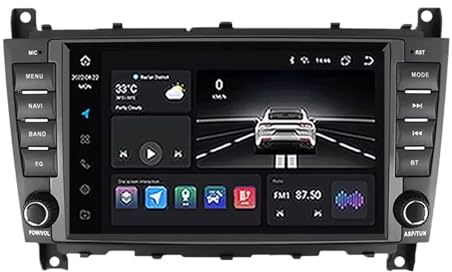 2 DIN Radio para Mercedes Benz W203 C 2004-2007 9 Inches Android 15 Android Auto FM Am Bluetooth USB para, 4 Core 2G+64G