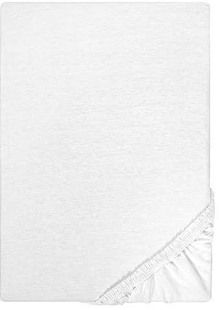 Traumhaft Schlafen - Castell - Markenbettwäsche 0077113 Spannbetttuch Jersey Stretch 1x 180x200 cm - 200x200 cm, weiß