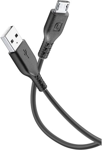 Cellularline 35665 USB-A-Kabel, Micro-USB B 2.0, Stecker/Stecker, Schwarz, 2 m