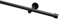 Garduna 120cm Gardinenstange Ø 16mm Cap modern, 1-lauf, schwarz (ohne Ringe)