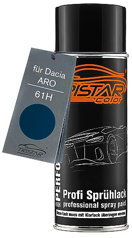 TRISTARcolor Peinture voiture Bombe de peinture pour Dacia/ARO 61H Bleu Marine/Marine Blau Peinture de base aérosol 400 ml