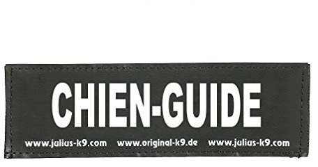 Interchangeable Patches, 1 pair, CHIEN-GUIDE, Size: Large, Black