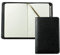 DELMON VARONE - Personalisierbares Taschen Notizbuch Etui DIN A6 aus Premium Leder Soft Grain schwarz, Blanko Buch unliniert im Hardcover Ledereinband mit Stiftschlaufe, Einschubfächer und Merkband
