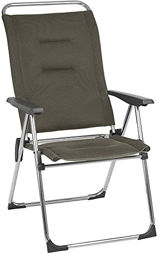 Lafuma Mobilier Kompakter Klappstuhl für unterwegs, ALU CHAM, Air Comfort, Taupe, LFM2771-6899